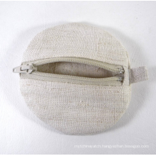 Headphone Storage Bag Coin Purse Hemp Fabric Small Key Pouch Bag